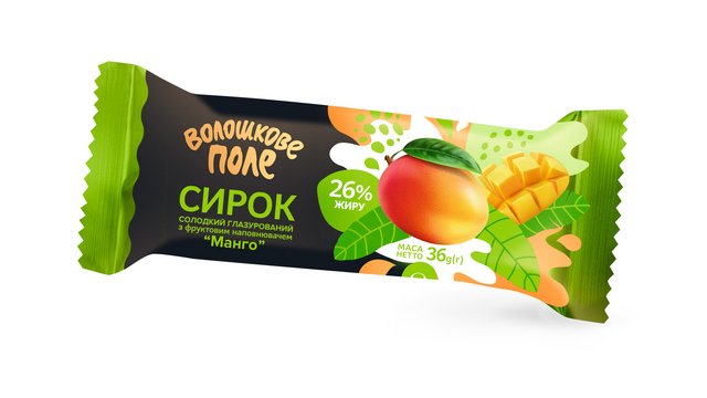 Сирок глазурований ВОЛОШКОВЕ ПОЛЕ манго 26%, 36г